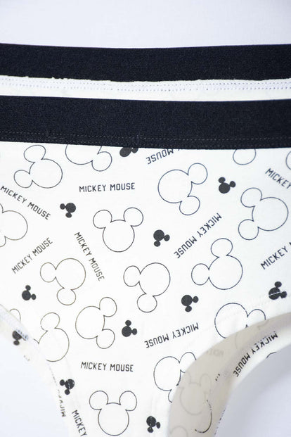  PACK X2 PANTIES DE MICKEY MOUSE NEGRO Y BLANCO PARA MUJER