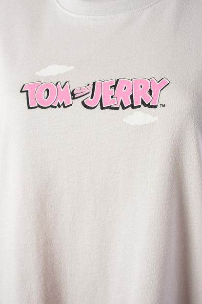  CAMISETA DE TOM Y JERRY REGULAR FIT PARA MUJER