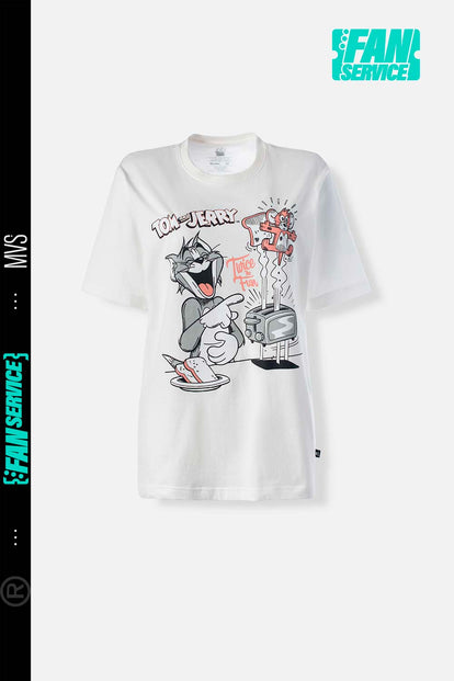  CAMISETA DE TOM Y JERRY REGULAR FIT PARA MUJER