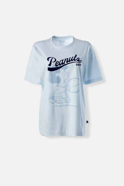  CAMISETA DE SNOOPY AZUL REGULAR FIT PARA MUJER