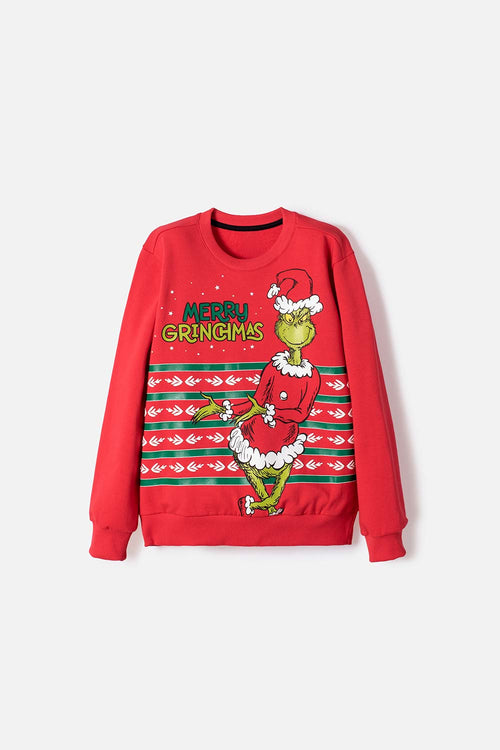 Card slide image -  BUZO DE GRINCH CERRADO ROJO PARA NIÑO UNISEX