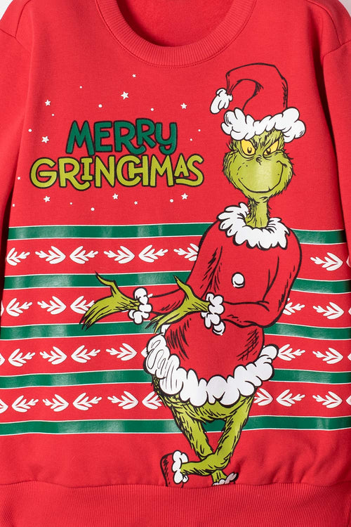 Card slide image -  BUZO DE GRINCH CERRADO ROJO PARA NIÑO UNISEX