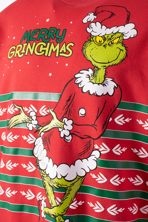 Card slide image -  BUZO DE GRINCH CERRADO ROJO PARA ADULTO UNISEX