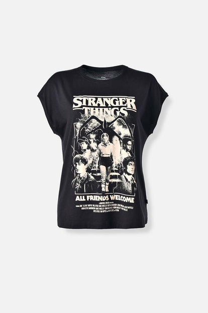 CAMISETA STRANGER THINGS REGULAR FIT PARA MUJER