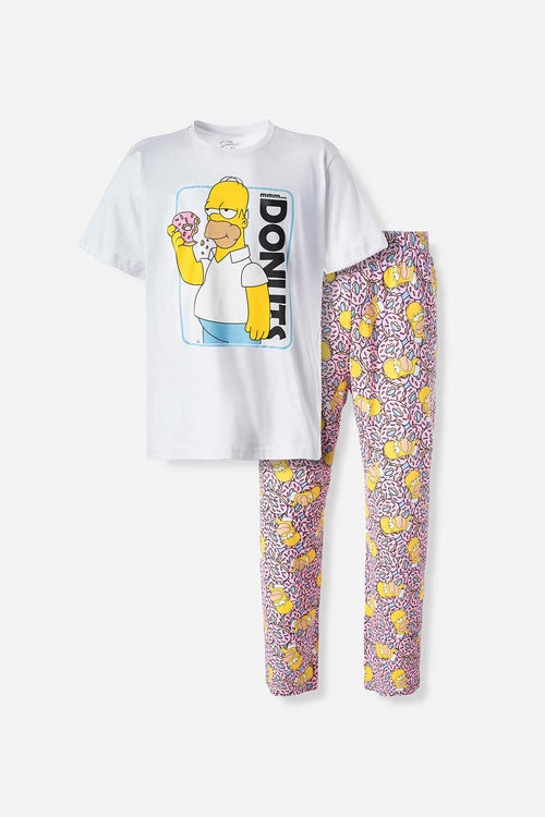 Card slide image -  PIJAMA DE LOS SIMPSONS CON PANTALON LARGO PARA HOMBRE