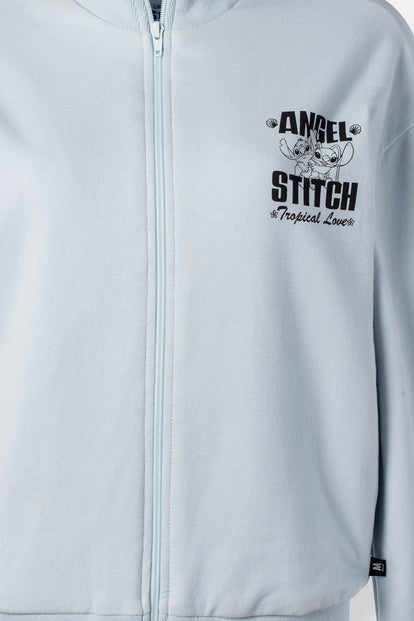  CHAQUETA DE LILO & STITCH CON CIERRE PARA MUJER