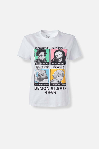  CAMISETA DE DEMON SLAYER SLIM FIT PARA MUJER