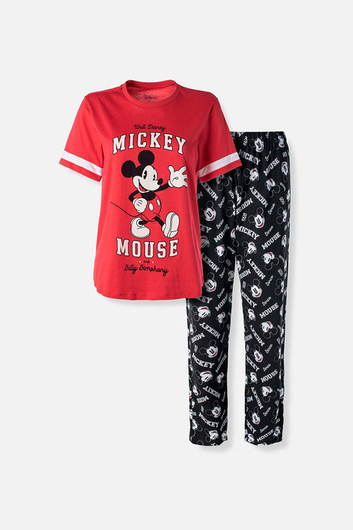 Card slide image -  PIJAMA DE MICKEY MOUSE CON PANTALON LARGO PARA MUJER