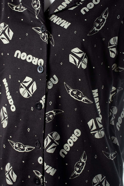  PIJAMA DE MANDALORIAN CON PANTALON LARGO PARA MUJER