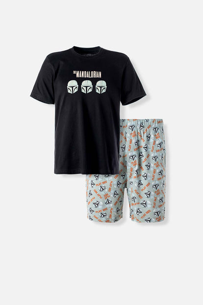  PIJAMA DE MANDALORIAN CON PANTALON CORTO PARA HOMBRE