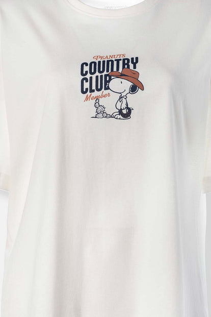  CAMISETA DE SNOOPY OVERSIZED FIT PARA MUJER