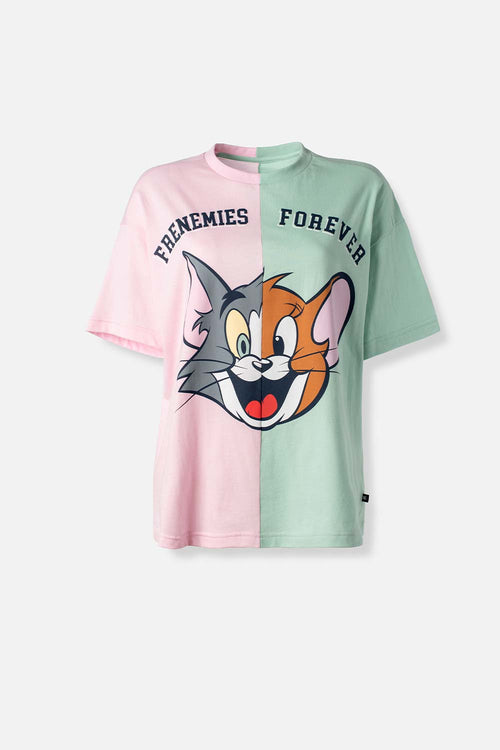 Card slide image -  CAMISETA DE TOM Y JERRY REGULAR FIT PARA MUJER