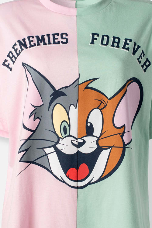 Card slide image -  CAMISETA DE TOM Y JERRY REGULAR FIT PARA MUJER