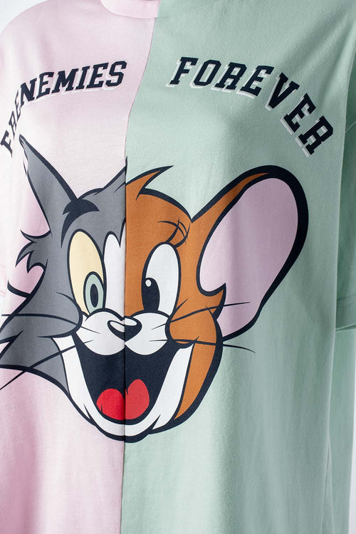 Card slide image -  CAMISETA DE TOM Y JERRY REGULAR FIT PARA MUJER