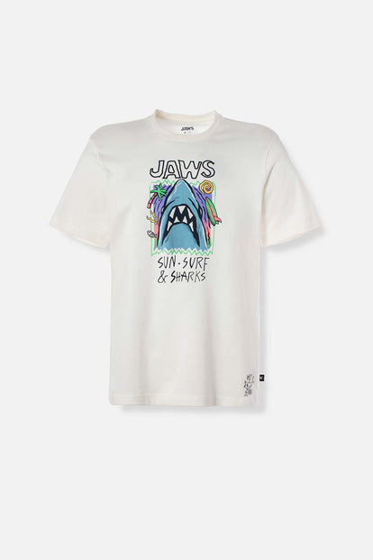  CAMISETA DE JAWS RELAX FIT PARA HOMBRE