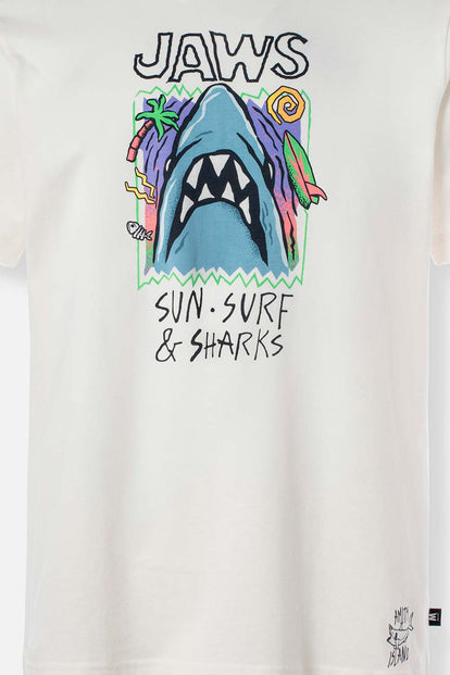  CAMISETA DE JAWS RELAX FIT PARA HOMBRE