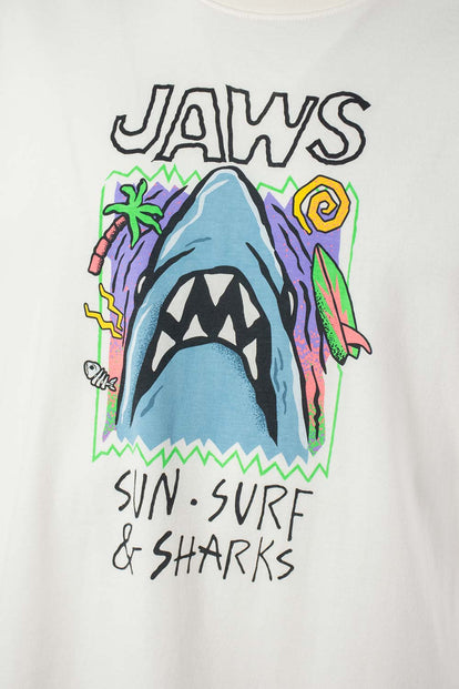 CAMISETA DE JAWS RELAX FIT PARA HOMBRE
