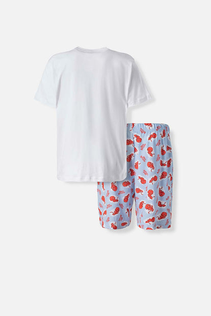  PIJAMA DE HOT STUFF CON PANTALON CORTO PARA HOMBRE