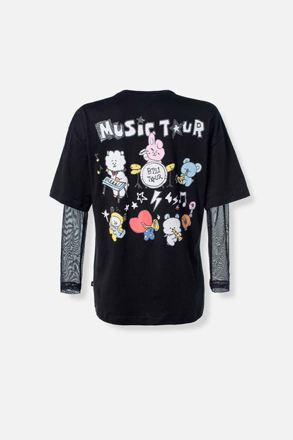  CAMISETA DE BT21 RELAX FIT PARA MUJER