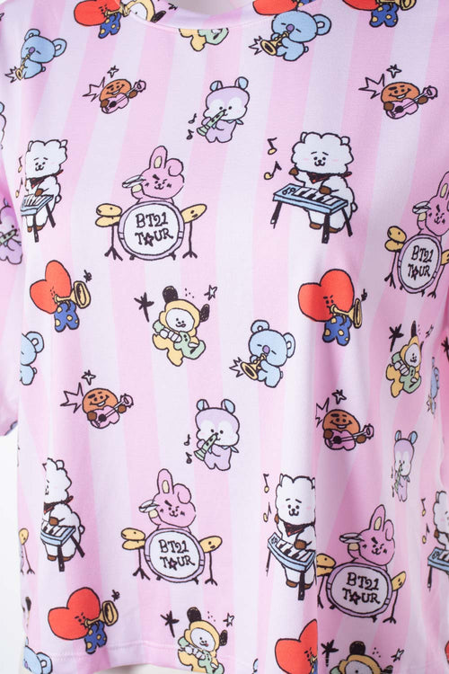 Card slide image -  PIJAMA DE BT21 CON PANTALON CORTO PARA MUJER