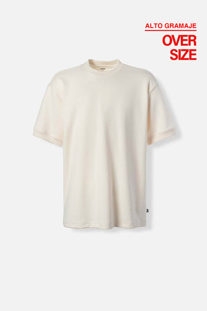  CAMISETA DE MOVIES OVERSIZE MARFIL PARA HOMBRE