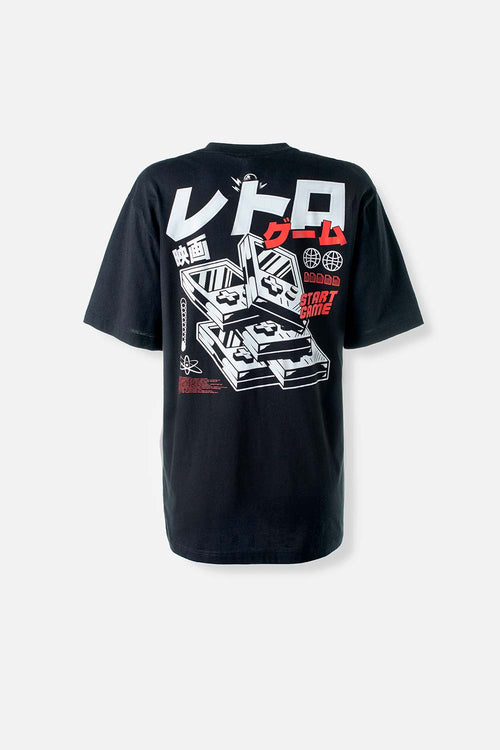 Card slide image -  CAMISETA DE MOVIES MANGA CORTA NEGRA GÉNERO NEUTRO