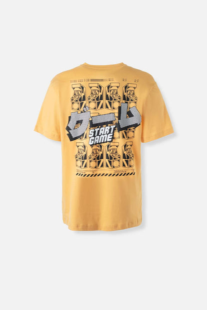  CAMISETA MOVIES AMARILLO TRIGO DE CUELLO REDONDO GÉNERO NEUTRO