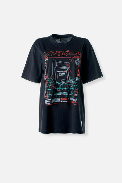  CAMISETA MOVIES NEGRA DE MANGA CORTA UNISEX