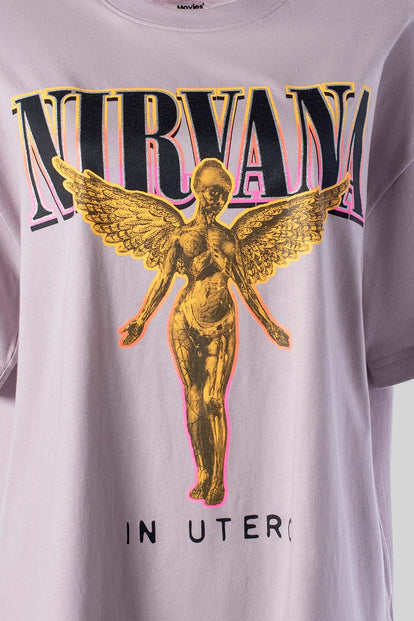  CAMISETA DE NIRVANA RELAX FIT PARA MUJER