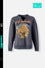 BUZO DE DEF LEPPARD CERRADO GRIS GRAFITO PARA MUJER