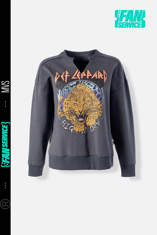 Card slide image -  BUZO DE DEF LEPPARD CERRADO GRIS GRAFITO PARA MUJER