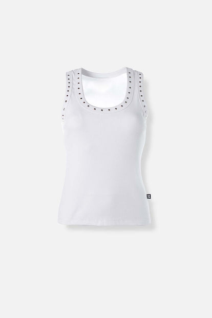  CAMISETA DE MOVIES BLANCA SLIM FIT PARA MUJER