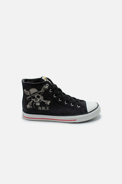  TENIS DE ONE PIECE NEGROS PARA HOMBRE